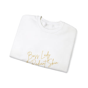 Boss Lady Butterfly Unisex Heavy Blend™ Crewneck Sweatshirt - Inspirational Gift for Women