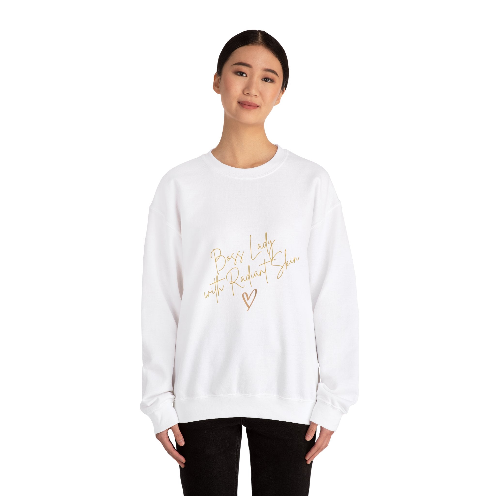 Boss Lady Butterfly Unisex Heavy Blend™ Crewneck Sweatshirt - Inspirational Gift for Women