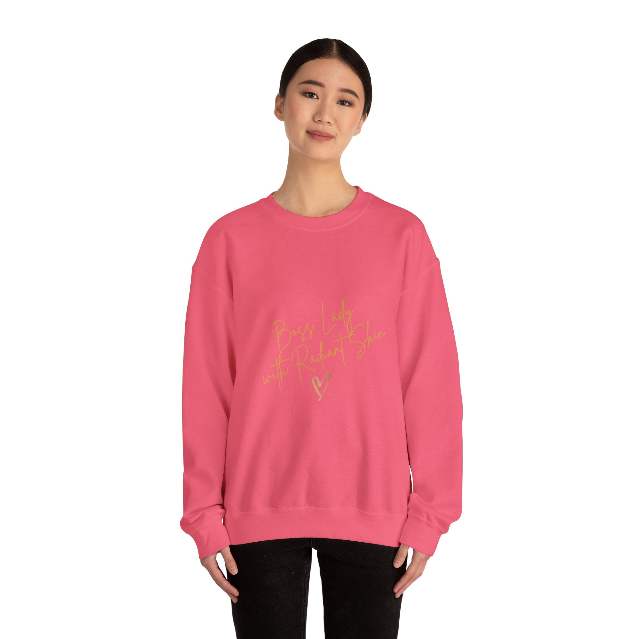 Boss Lady Butterfly Unisex Heavy Blend™ Crewneck Sweatshirt - Inspirational Gift for Women