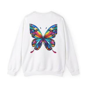 Boss Lady Butterfly Unisex Heavy Blend™ Crewneck Sweatshirt - Inspirational Gift for Women