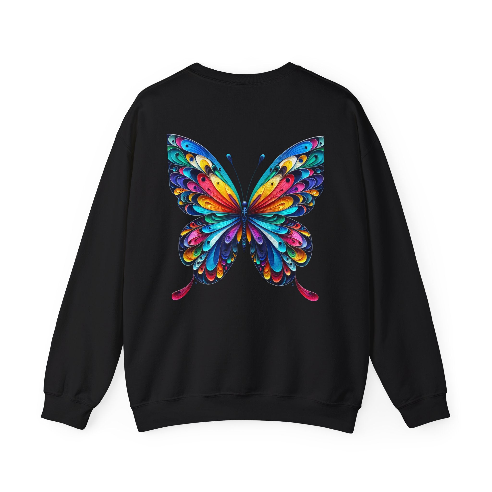 Boss Lady Butterfly Unisex Heavy Blend™ Crewneck Sweatshirt - Inspirational Gift for Women