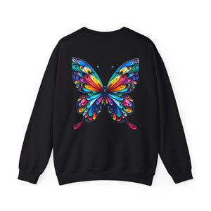 Boss Lady Butterfly Unisex Heavy Blend™ Crewneck Sweatshirt - Inspirational Gift for Women