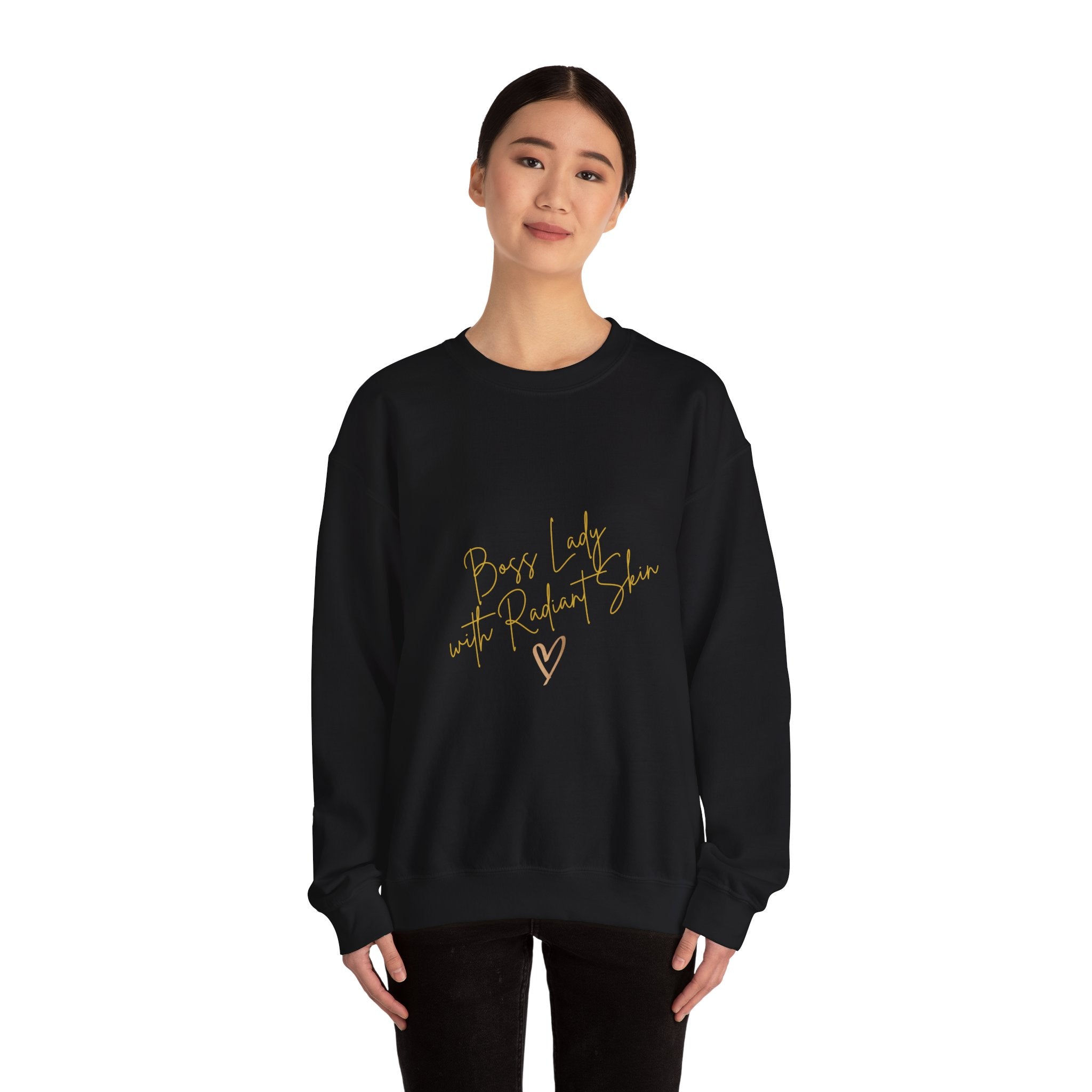 Boss Lady Butterfly Unisex Heavy Blend™ Crewneck Sweatshirt - Inspirational Gift for Women