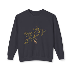 Boss Lady Unisex Lightweight Crewneck Sweatshirt - Radiant Skin Collection